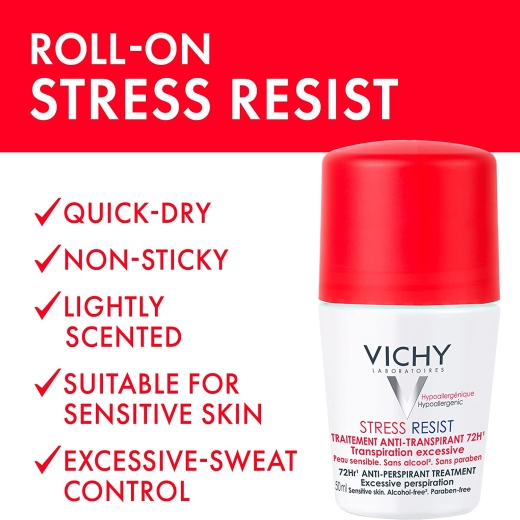 مزيل عرق يدوم  لمدة 72 ساعه ابيض - غطاء احمر  - من فيشي