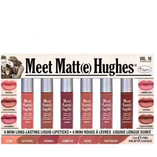 مجموعة 6 ميني احمر شفاه روج سائل ميت مات هيوز 10-  من ذا بالم