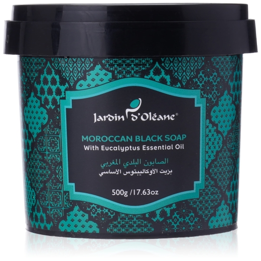 صابون اسود مغربي بزيت الاوكالبتوس  - من جاردن اوليان