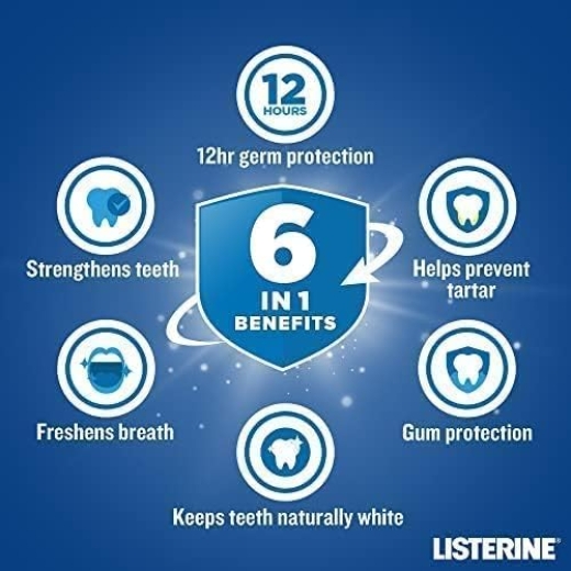 غسول الفم بالفلورايد للعناية الكاملة كبير بنعناع-  من ليسترين