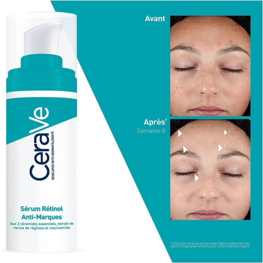 سيروم ريتينول بالسيراميد والنياسيناميد لتجديد البشرة للبشرة المعرضة للعيوب- من سيرافي