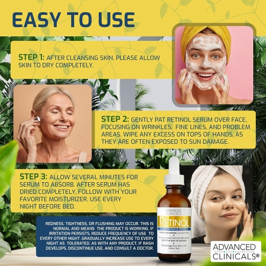 سيروم  الريتينول، مضاد للتجاعيد - من ادفانسد كلينيكالز