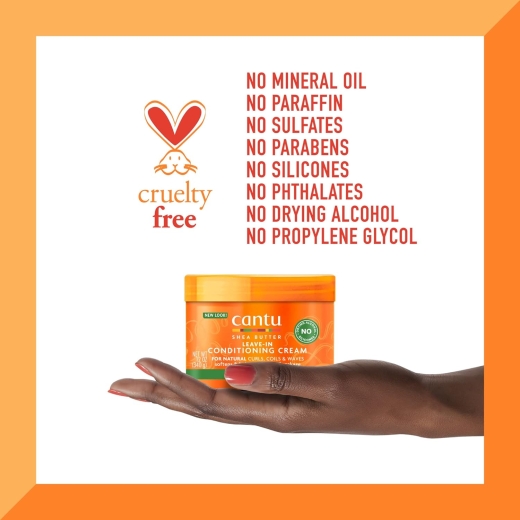 كريم زبدة الشيا للتنعيم يترك على الشعر للحصول على شعر طبيعي -من كانتو