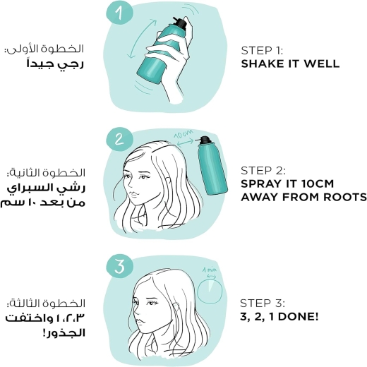 صبغة بخاخ فورية ماجيك ريتاتش لون اسود - من لوريال