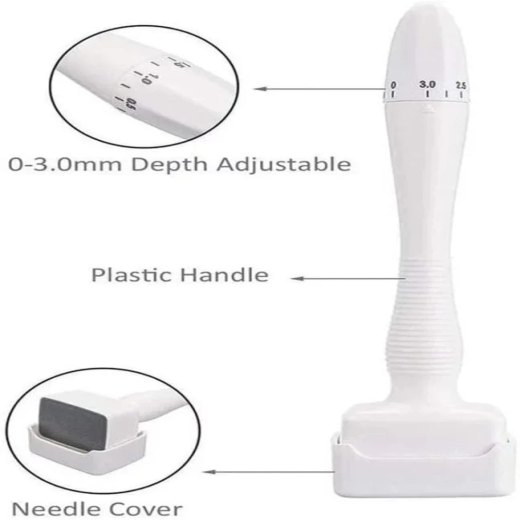 ديرما ستامب من تيتانيوم اصلي للعناية بالشعر قابلة للتعديل 140 دبوس- من زي غتس