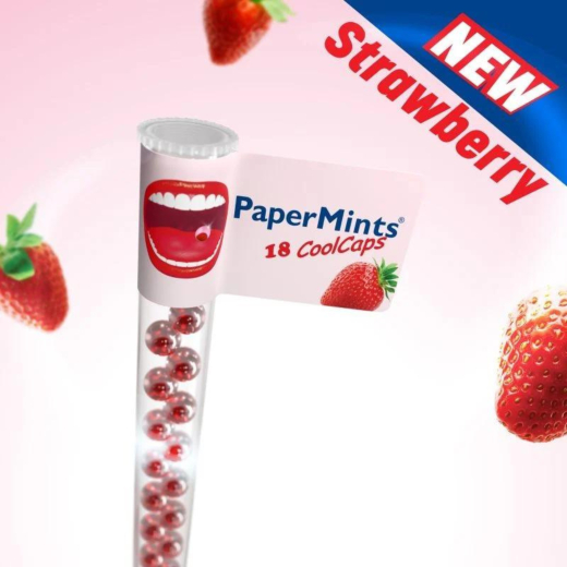 كرات الفراولة المعطرة للفم -من بيبر منتسل