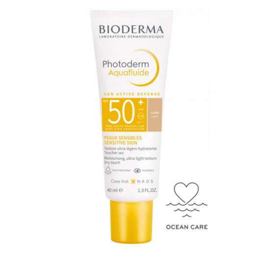 واقي شمس سائل لكل انواع البشرة حماية 50% معا لون فاتح - من بايو ديرما