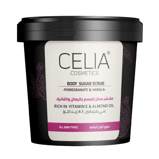 مقشر سكر للجسم بالرمان والفانيلا - من سيليا