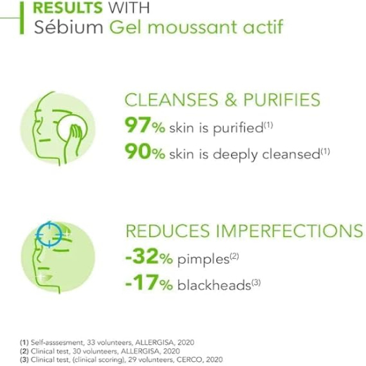 غسول وجه  سيبيم منظف للبشره الدهنيه الاخضر  200 مل- من بايوديرما