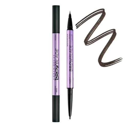قلم تحديد الحواجب جهتين  مع حبر مقاوم للماء بني غامق -ماي دريم