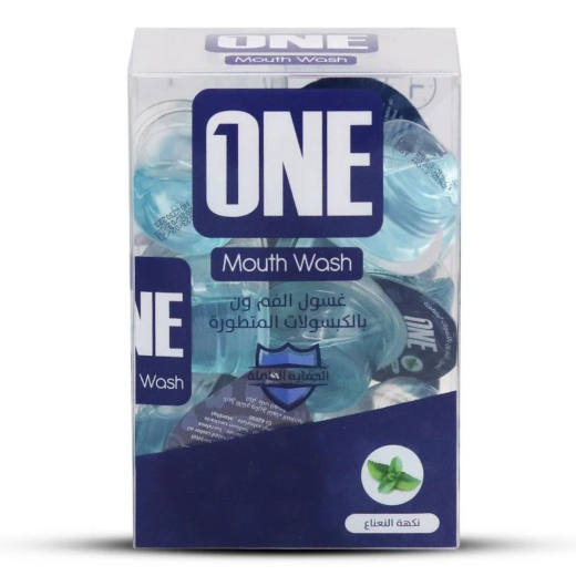 غسول الفم بالكبسولات المتطورة بنكهة النعناع  20 * 15 مل - من ون