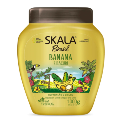 كريم برازيل معالج للشعر بالموز والباكوري 2 في 1 - 1000 جم -  من سكالا